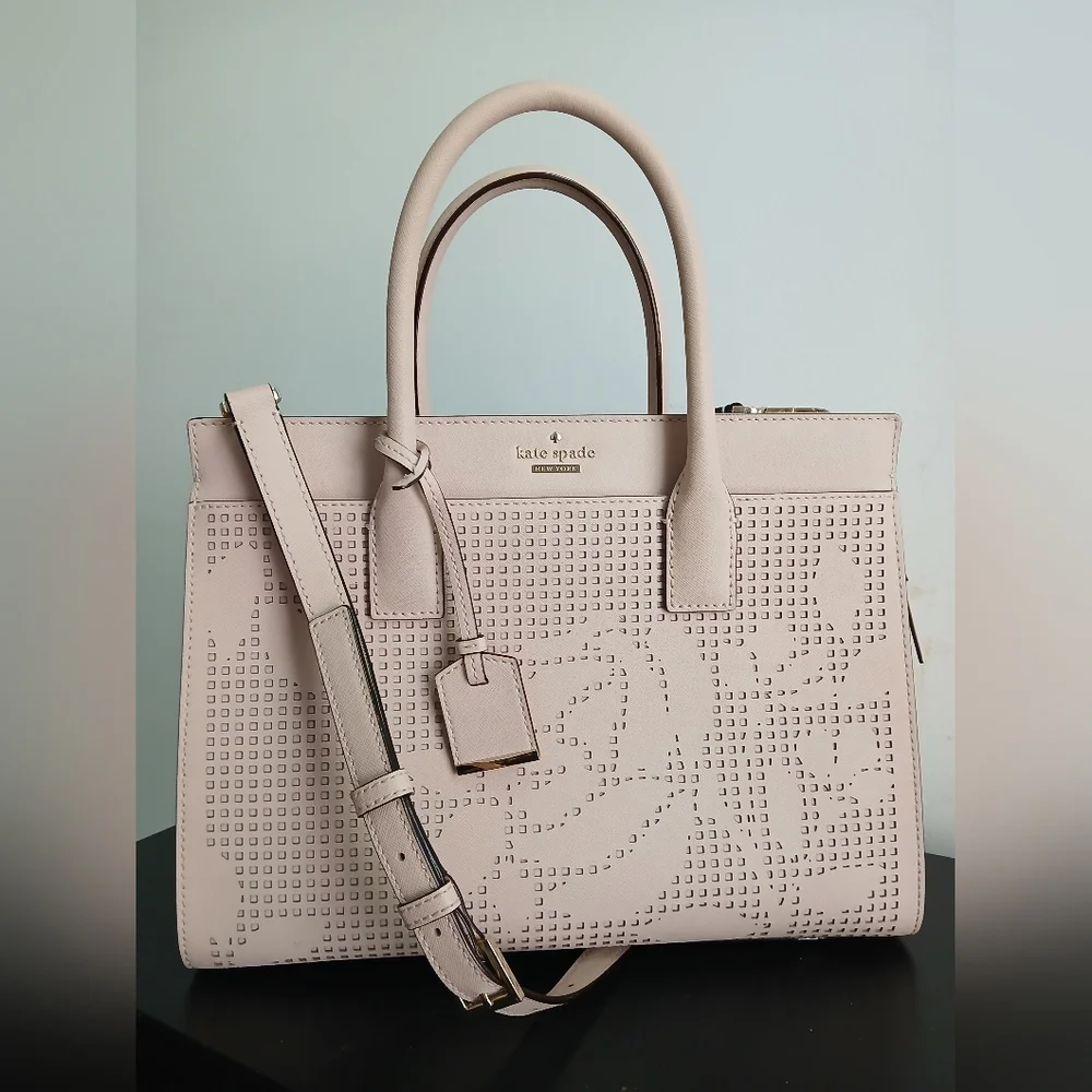 Kate Spade Cameron Street Perforated Candace Satchel Crossbody Dolce